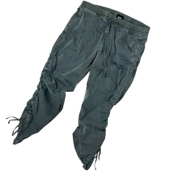 HUDSON Army Green Ruched Side Pants Denim Size 30 - Picture 1 of 15